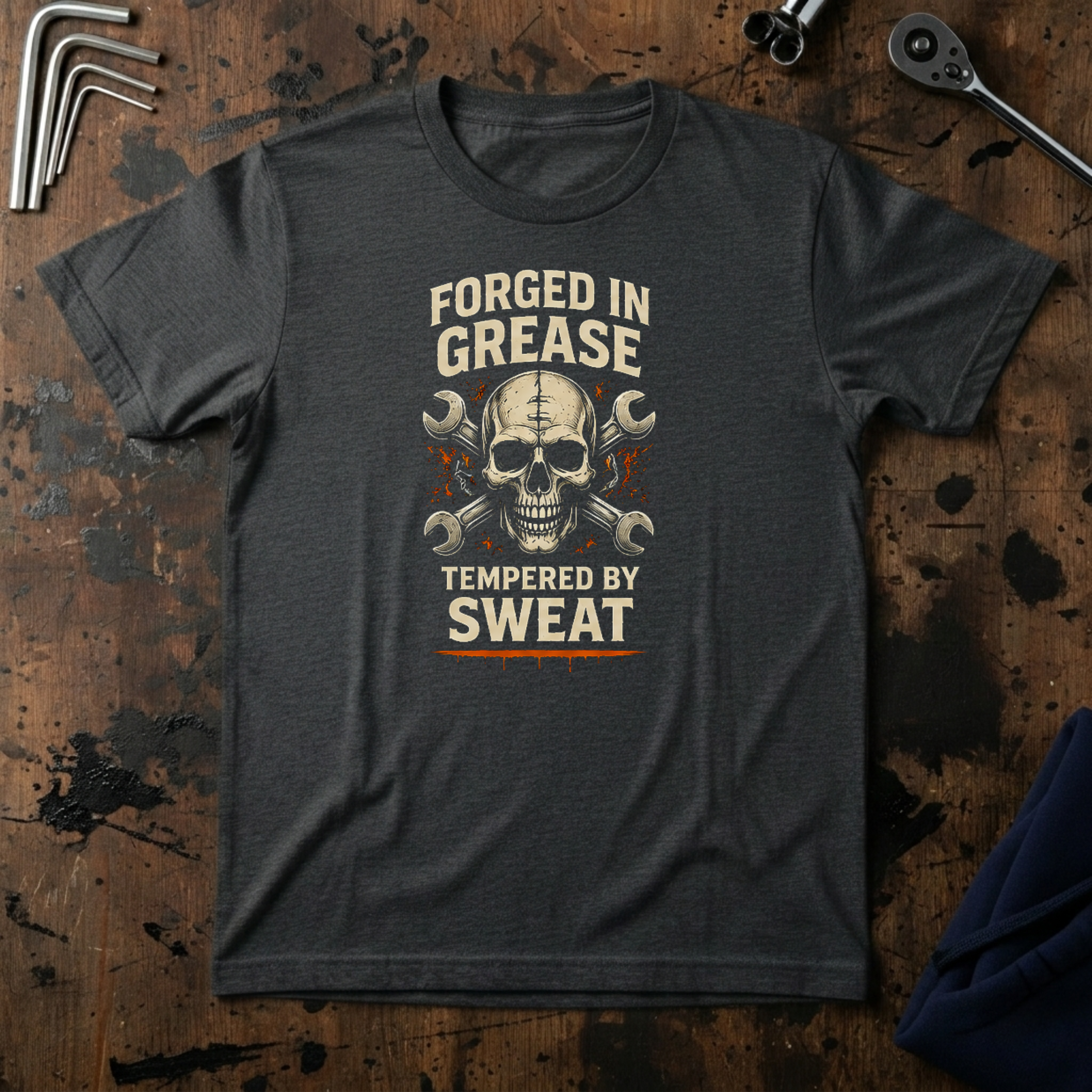 Forged In Grease Tempered By Sweat T-Shirt
