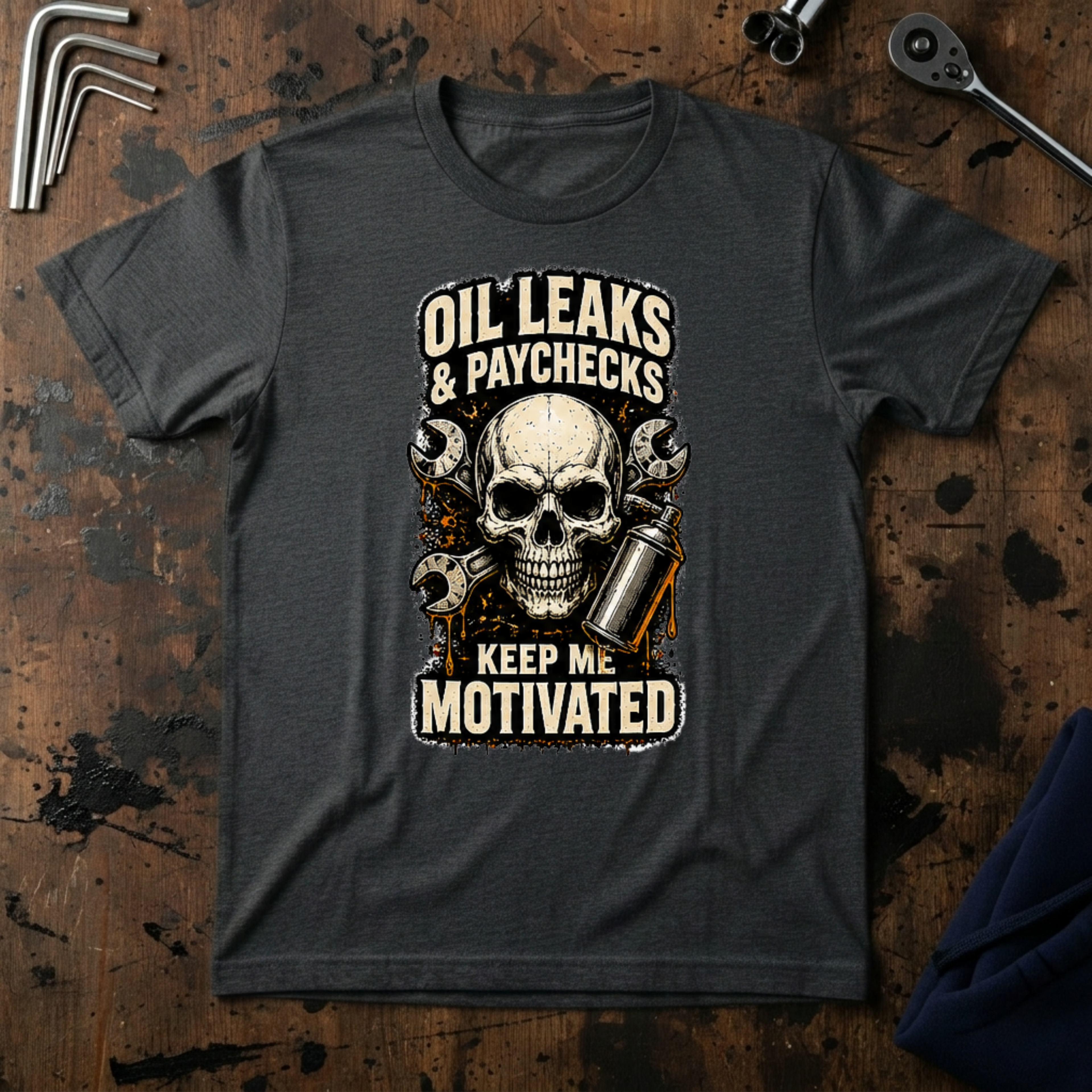 Oil Leaks & Pay Checks T-Shirt