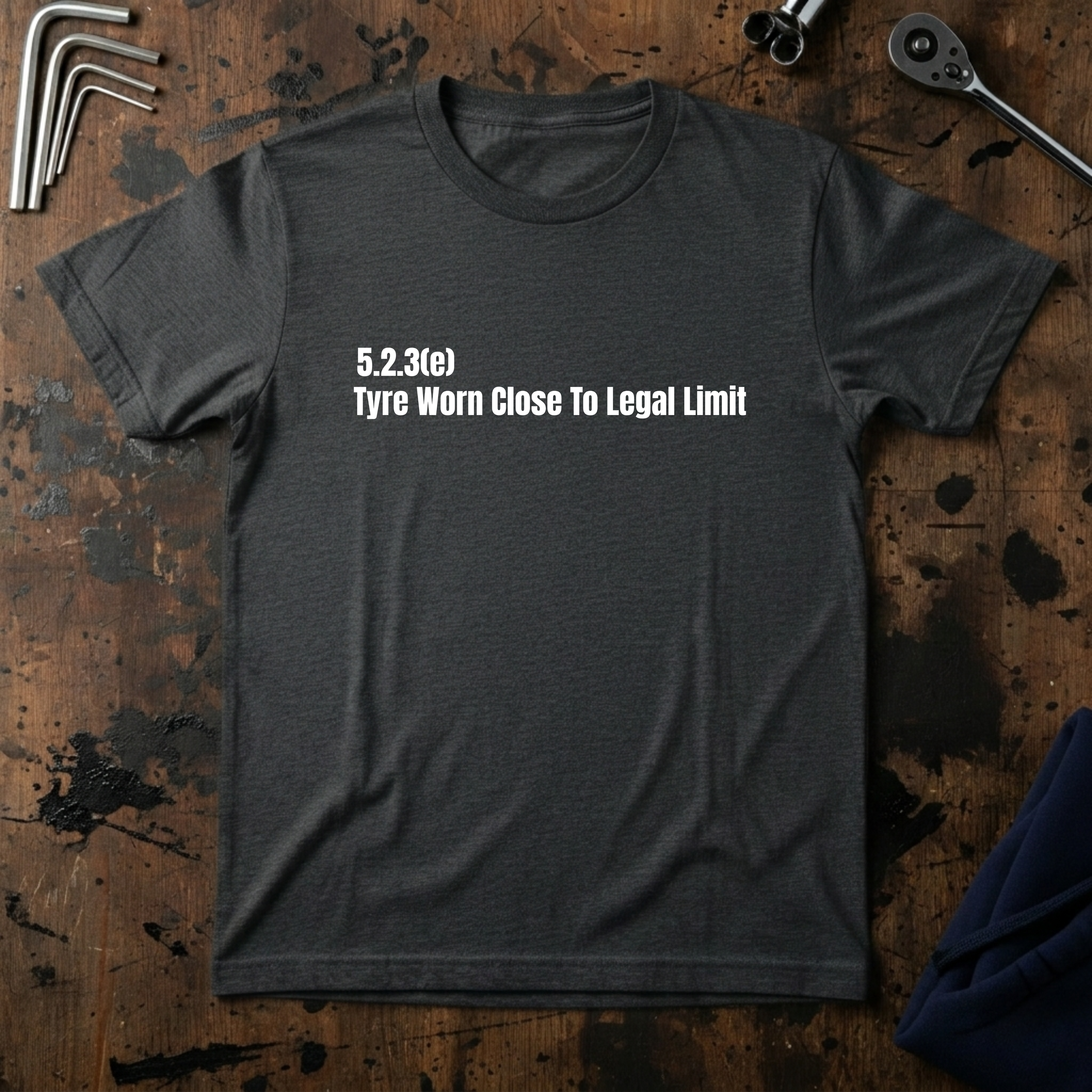 Tyre Worn Close To Legal Limit T-Shirt