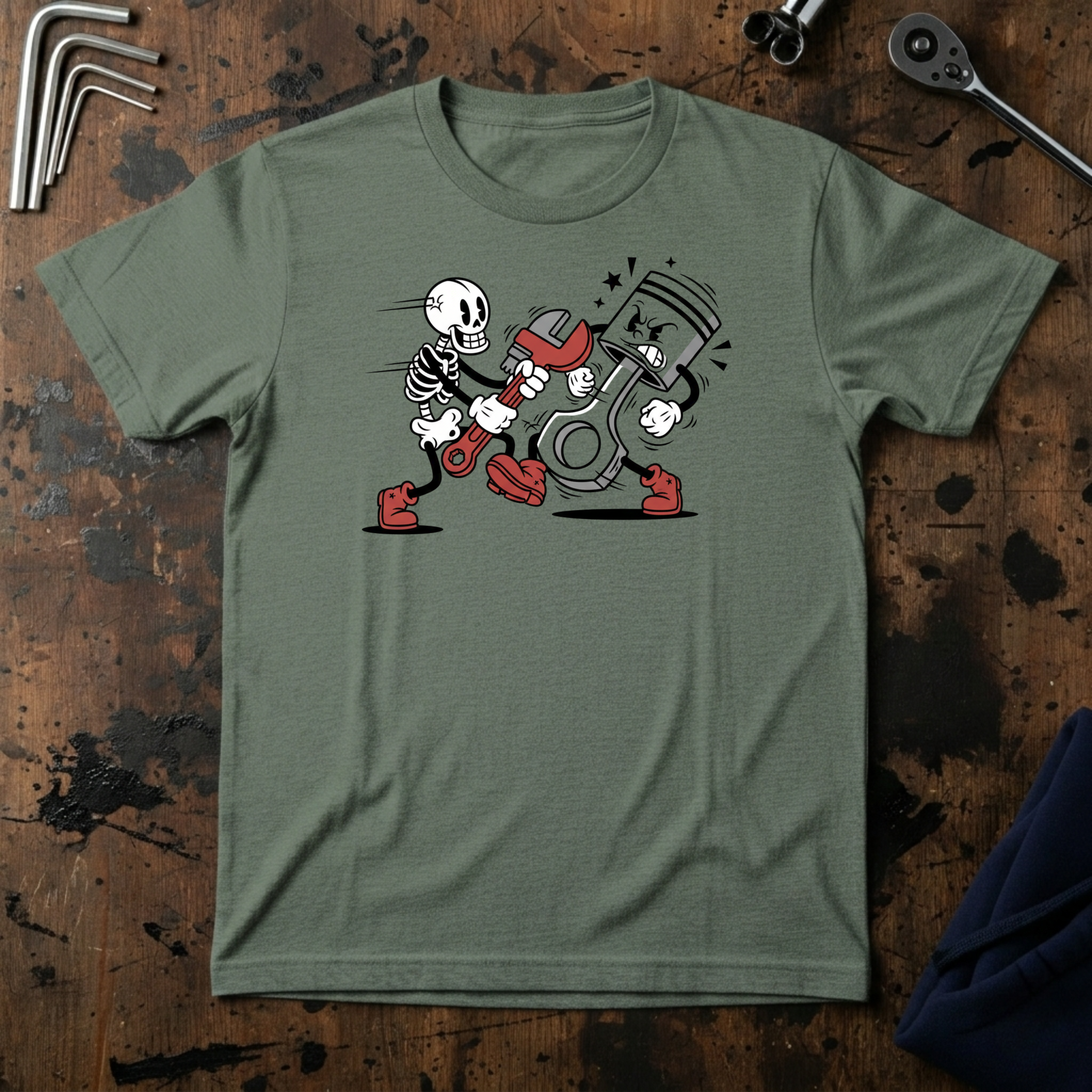 Skeleton Piston T-Shirt