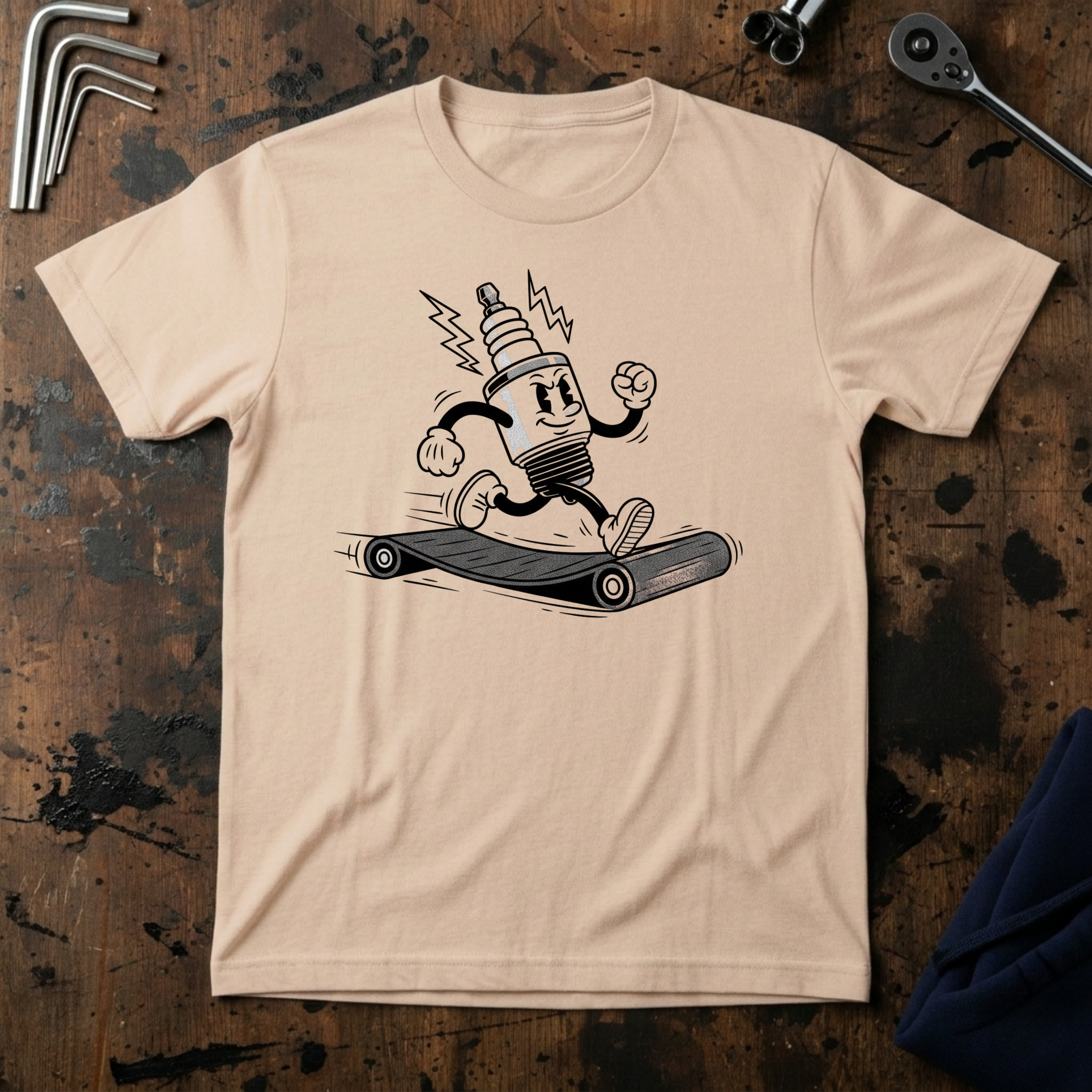 Spark Plug Treadmill T-Shirt
