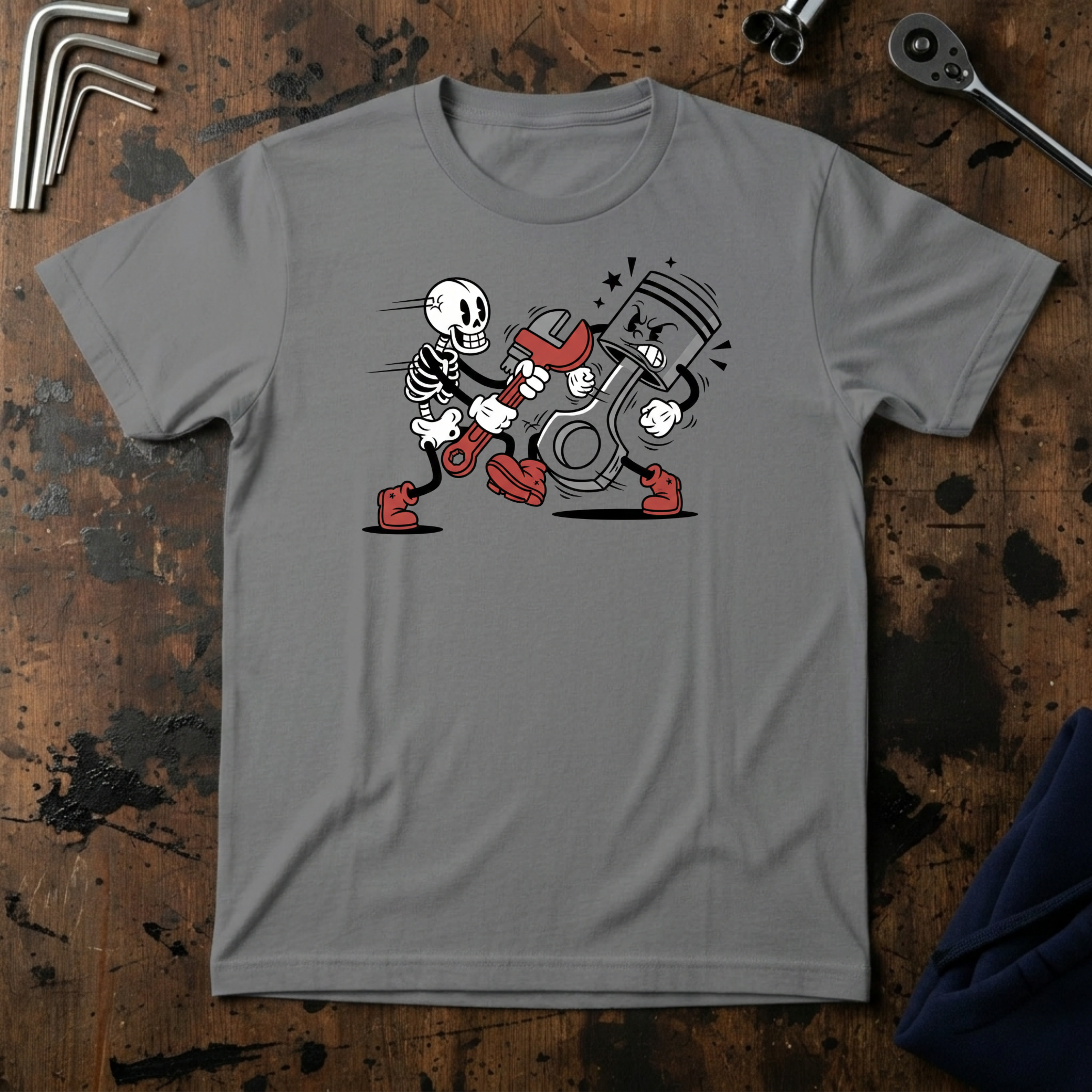 Skeleton Piston T-Shirt