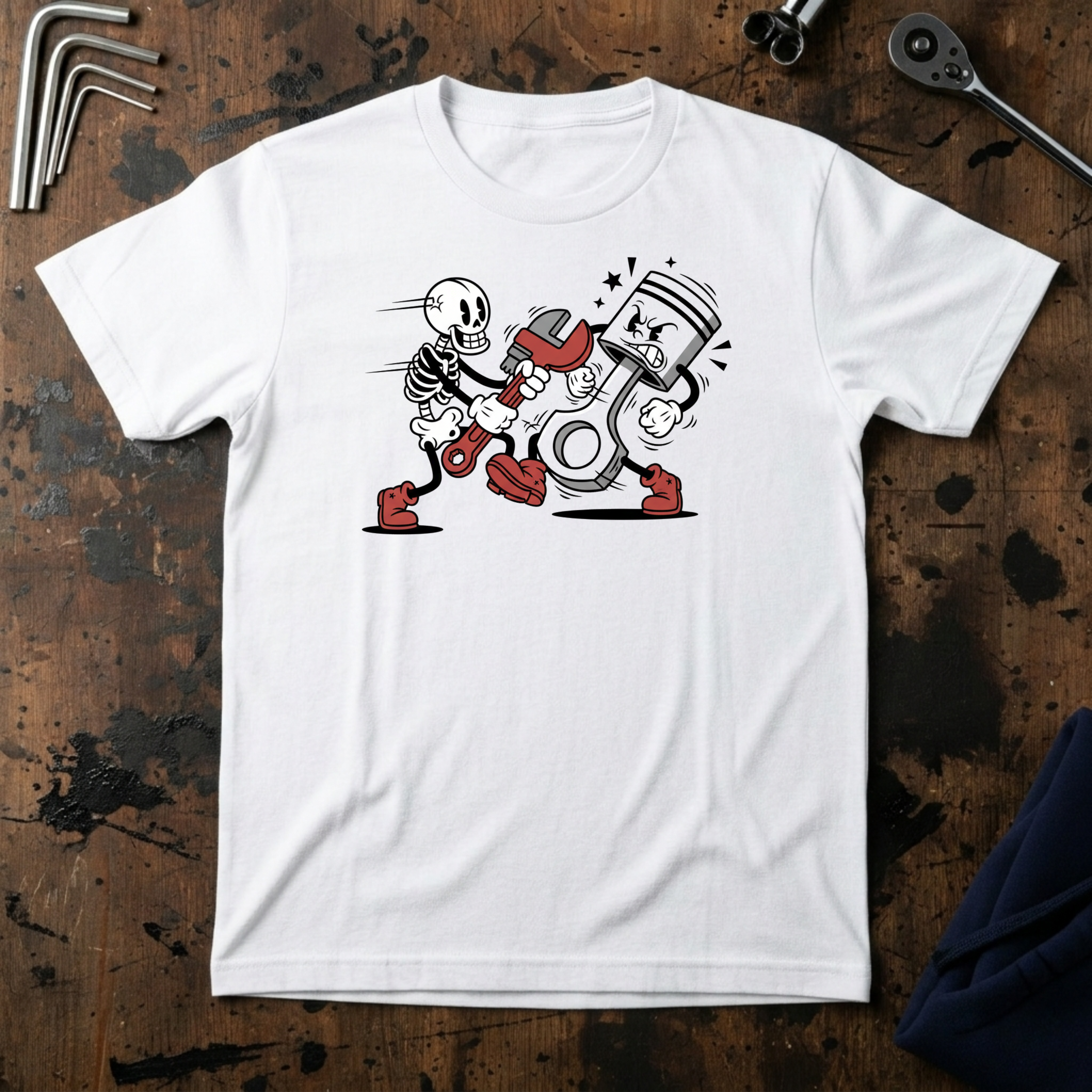 Skeleton Piston T-Shirt