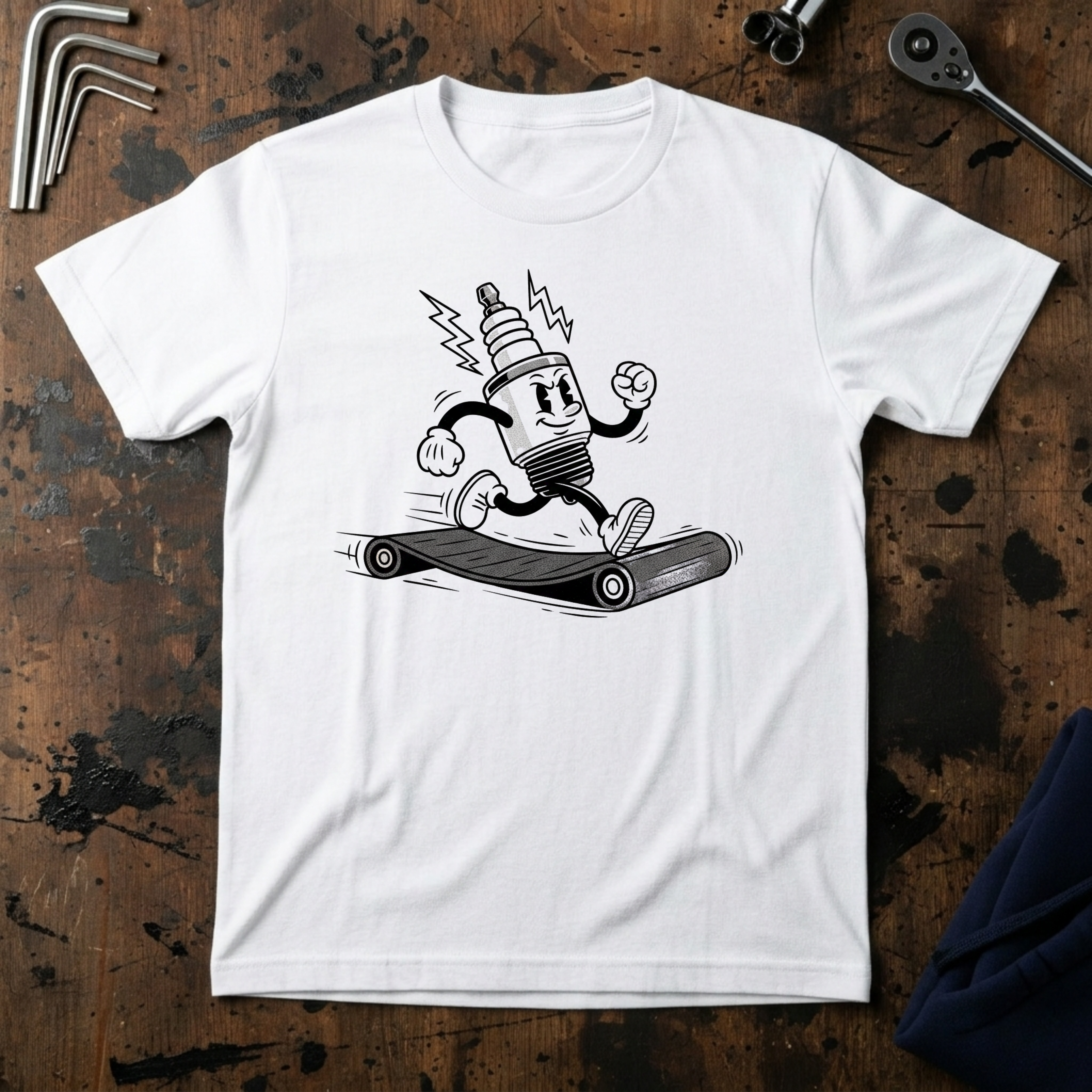 Spark Plug Treadmill T-Shirt